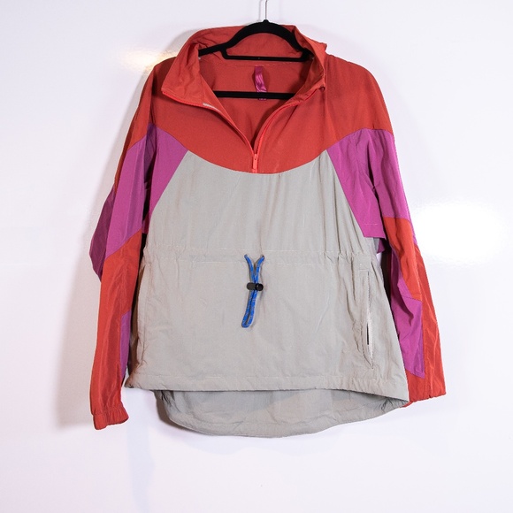 Lululemon Evergreen Anorak Windbreaker Jacket Pink Punch Pink Lychee Raw Linen 8 - Picture 1 of 4